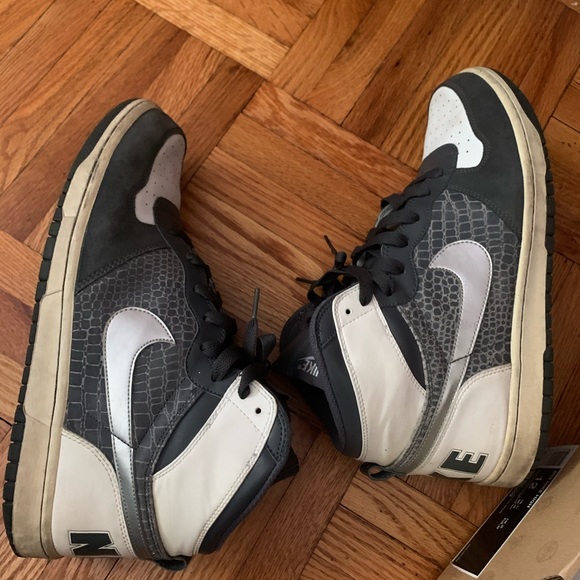 Big Nike air dunk white grey men’s size 12 silver - Picture 2 of 5